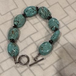  Turquoise Blue Stone Bracelet 