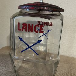 1940s Lance Glass Counter Display Jar 