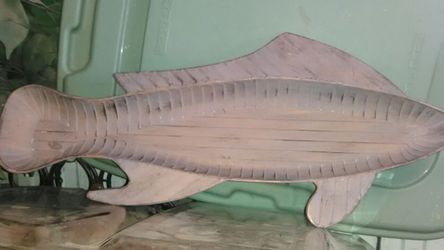 Man cave metal fish platter