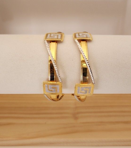 CNC Jewelry 22k Pure Gold Plated Bangles for women ( Never...