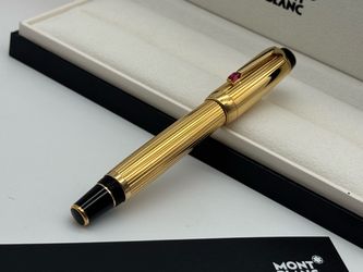 MONTBLANC BOHEME ROUGE GOLD PLATED PINSTRIPE ROLLERBALL PEN NEW 100% GENUINE
