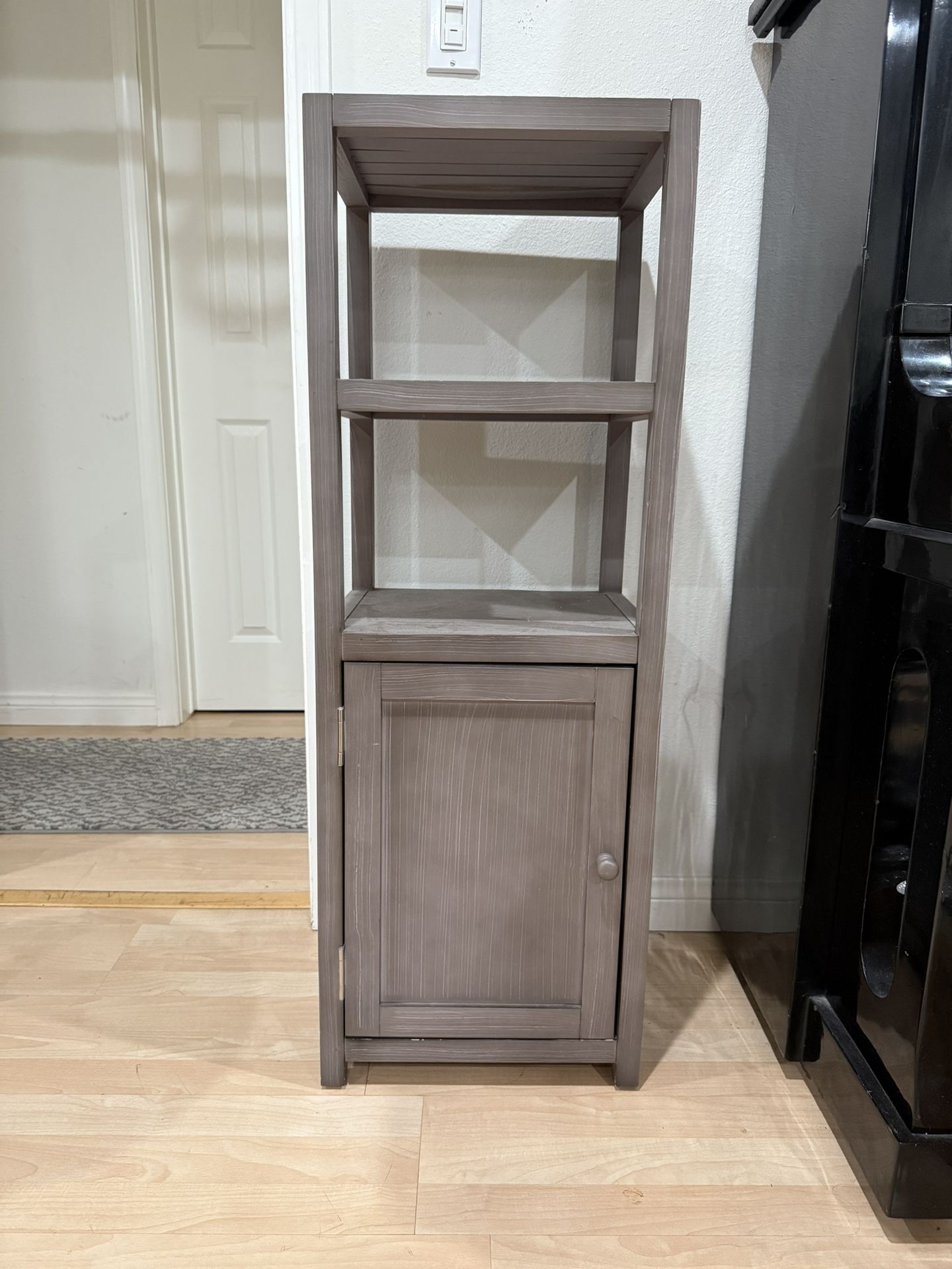 Grey Wall Display Cabinet & Shelf