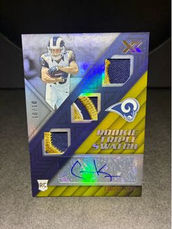 2017 XR Cooper Kupp Rookie Triple Swatch Auto #10/10 Jersey number Rams