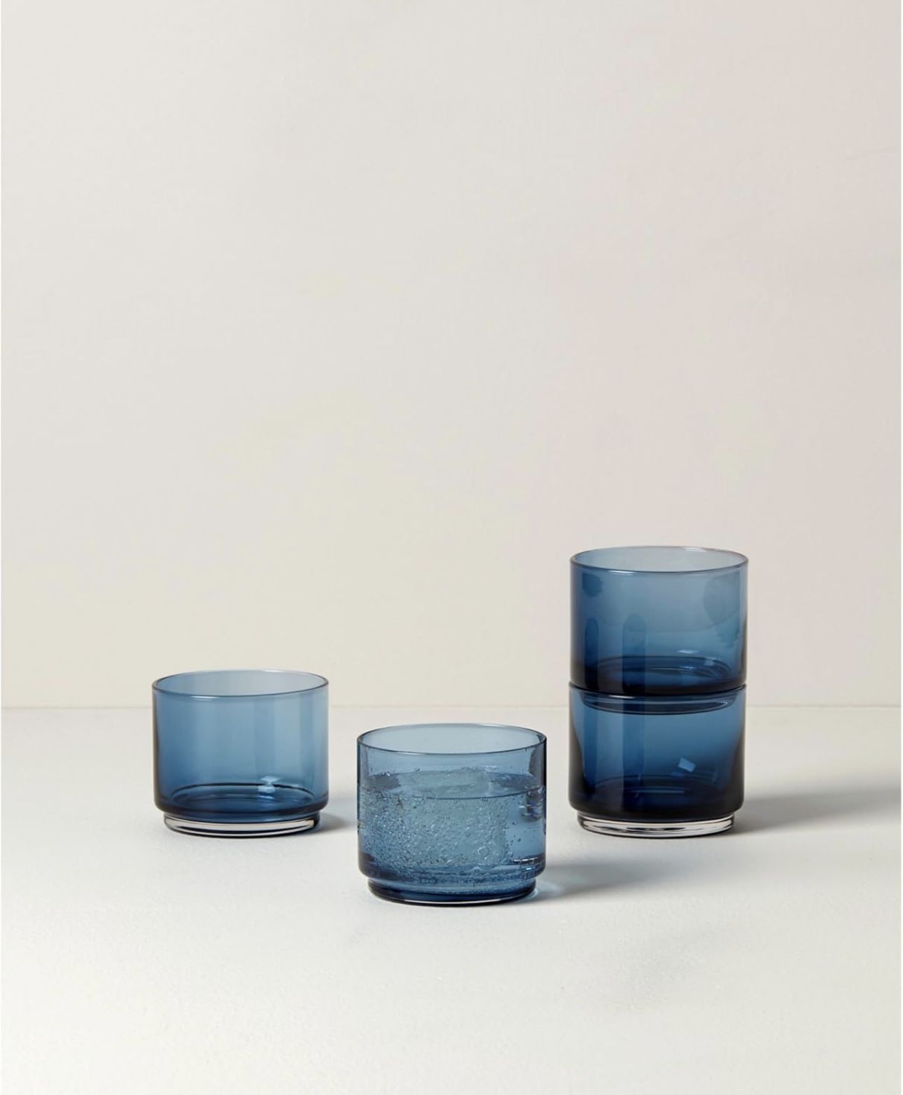 Lenox Tuscany Classics Stackable 4-Piece Short Glasses Everyday (Brand New)