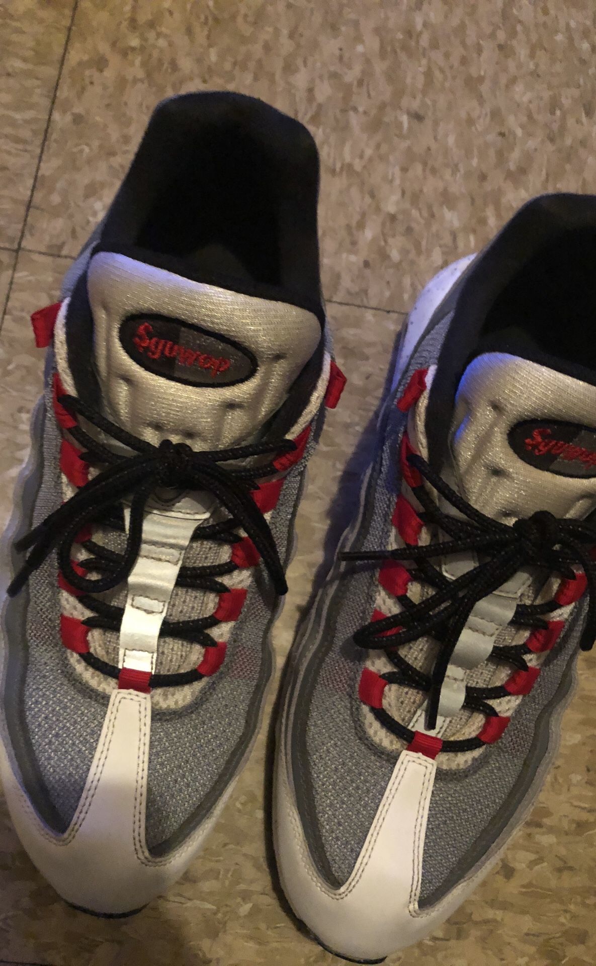 Customize air max 95 says $guwop on the tongue and retro 2 size 11 and 125 for both