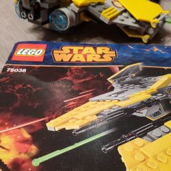 Star Wars Lego Set 75038 Jedi Interceptor WITH 2 MINI Figures R2D2 