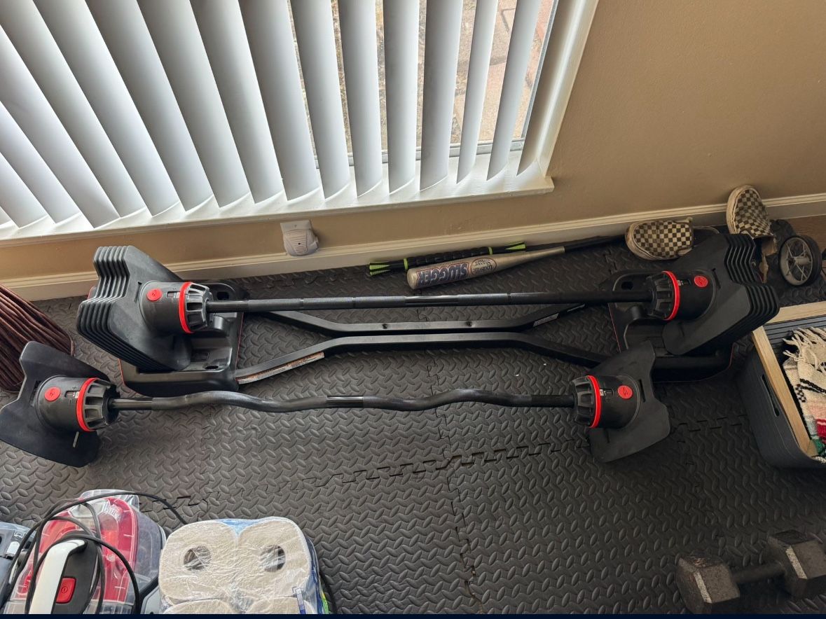 Bowflex adjustable weight curling bars