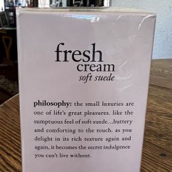 NEW Philosophy Fresh Cream Soft Suede Toilette EDT Perfume Spray Fragrance 4 oz BOX!