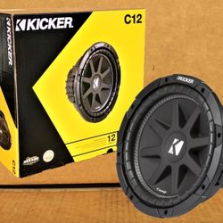 Kicker C12 Bass Speaker Comp 12" Subwoofer 300 Watts 43C124 🚨 Payment Options Available 🚨 No Credit Needed 🚨 