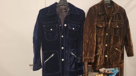 2 Vintage 70s Unisex Fleeced Lined Jackets 