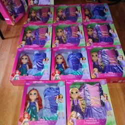 Disney Princess Dolls With Dress 