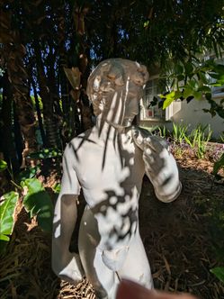 David Statue with leaf cover down under