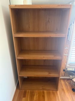 Wood Bookcase with 4 Shelves