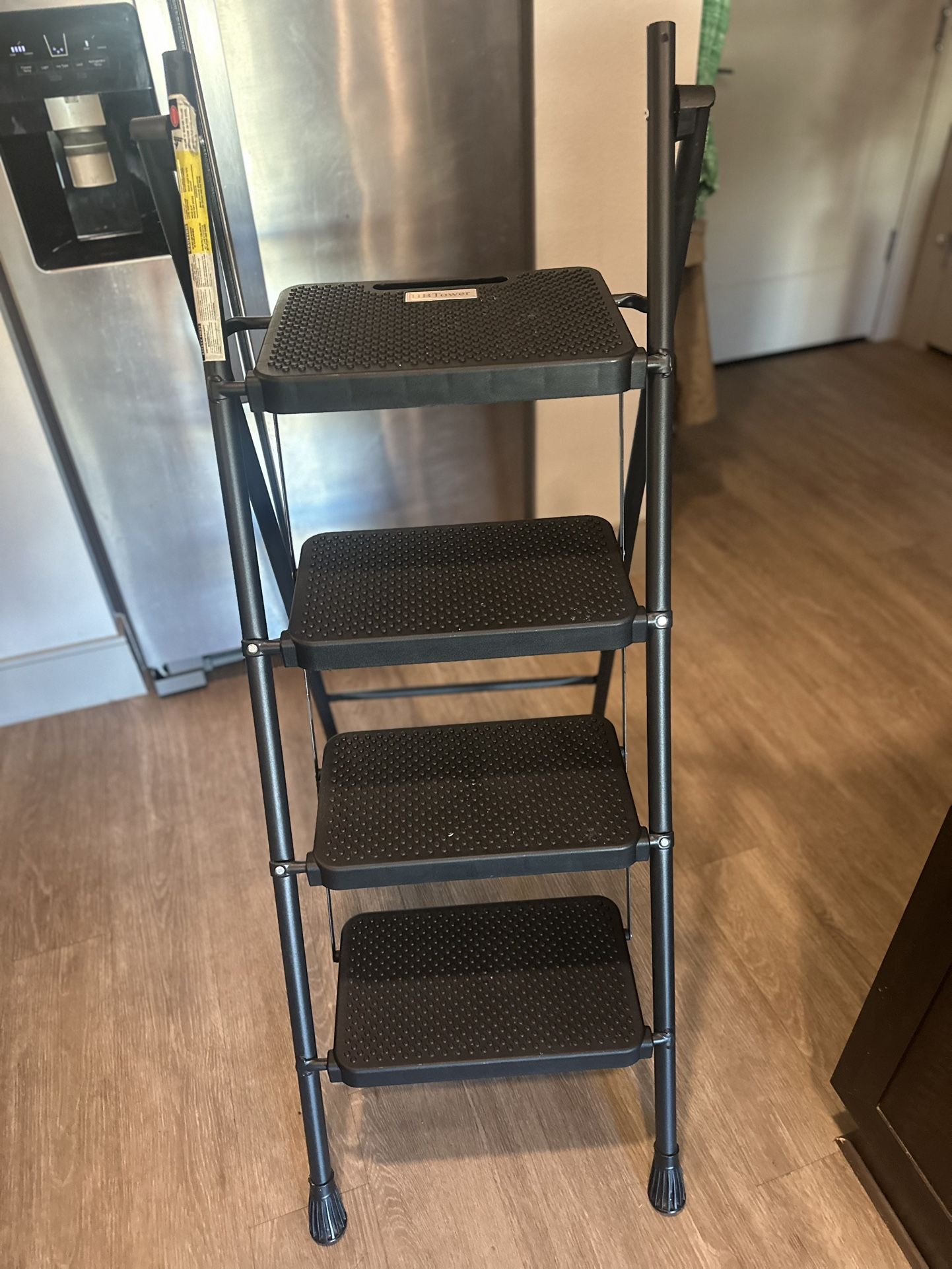 HB Tower 4-Step Folding Ladder – Sturdy & Compact MOVING OUT SALE