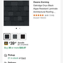 Owen’s Corning Architectural Roofing   Black / Grey