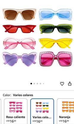 Colorful Sunglasses Set of 8