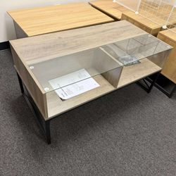 42 inch Glass Coffee Table with LED Light