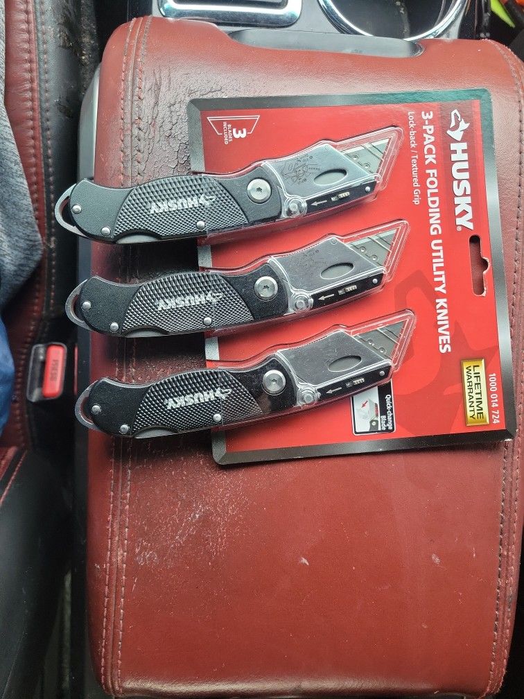 3 Pack Folding Utility Knives