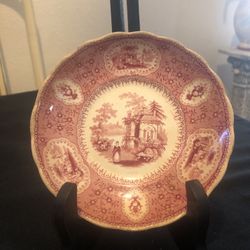 Antique 5 3/4” Asian Scenery Bowl Read Description 