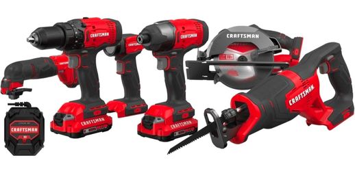 CRAFTSMAN V20 Cordless 6-Tool Power Tool Combo Kit New