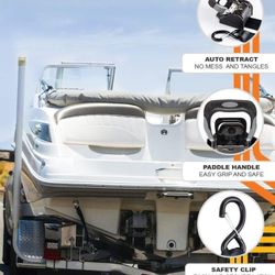 Marine Grade Strapinno 2PCS Stainless Steel Retractable Ratchet Strap
