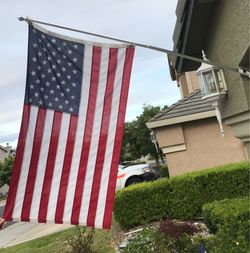 3’ x 5’ canvas American Flag with post