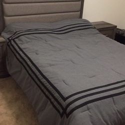 Ashley Furniture Queen Bedroom Suite / Living Room Couch and Love Seat)