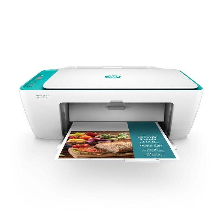 HP DeskJet 2640 All in One Wireless Color Inkjet Printer (White/Teal)
