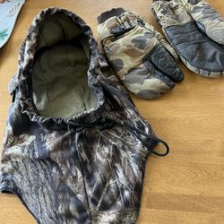 Hunting Hood And Gloves 