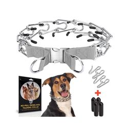 No pull dog training collar medium grey metal