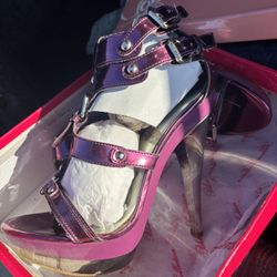Heels Metallic Purple (size 8)