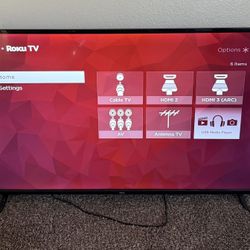 TCL Roku 55 Inch Tv With Brand New Remote 