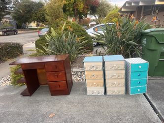 Free Items! Bookcase, MCM Heywood Wakefield Desk, Nightstand and so much more!