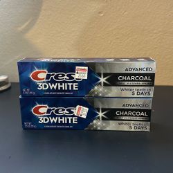 Crest 3D White Charcoal Toothbrush Set 3.3oz 2X$6