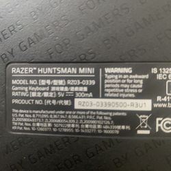Barely Used RAZER Huntsman Mini