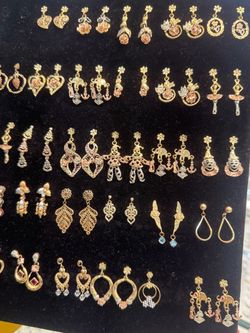 10k and 14k gold earrings
