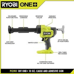 Ryobi Cordless Caulk & Adhesive Gun
