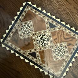 NEW Handmade Spanish Wooden Backgammon Set – Granada Taracea Inlay 