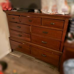 Brown wood dresser