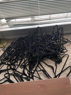 Bulk Lot of Black Velvet Hangers - Moving Sale