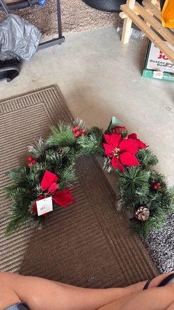 Christmas Wreaths with Poinsettia
