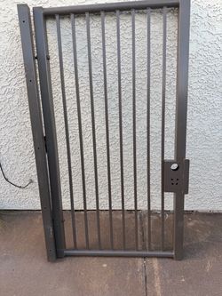 Metal Garden Gate with Lock Plate