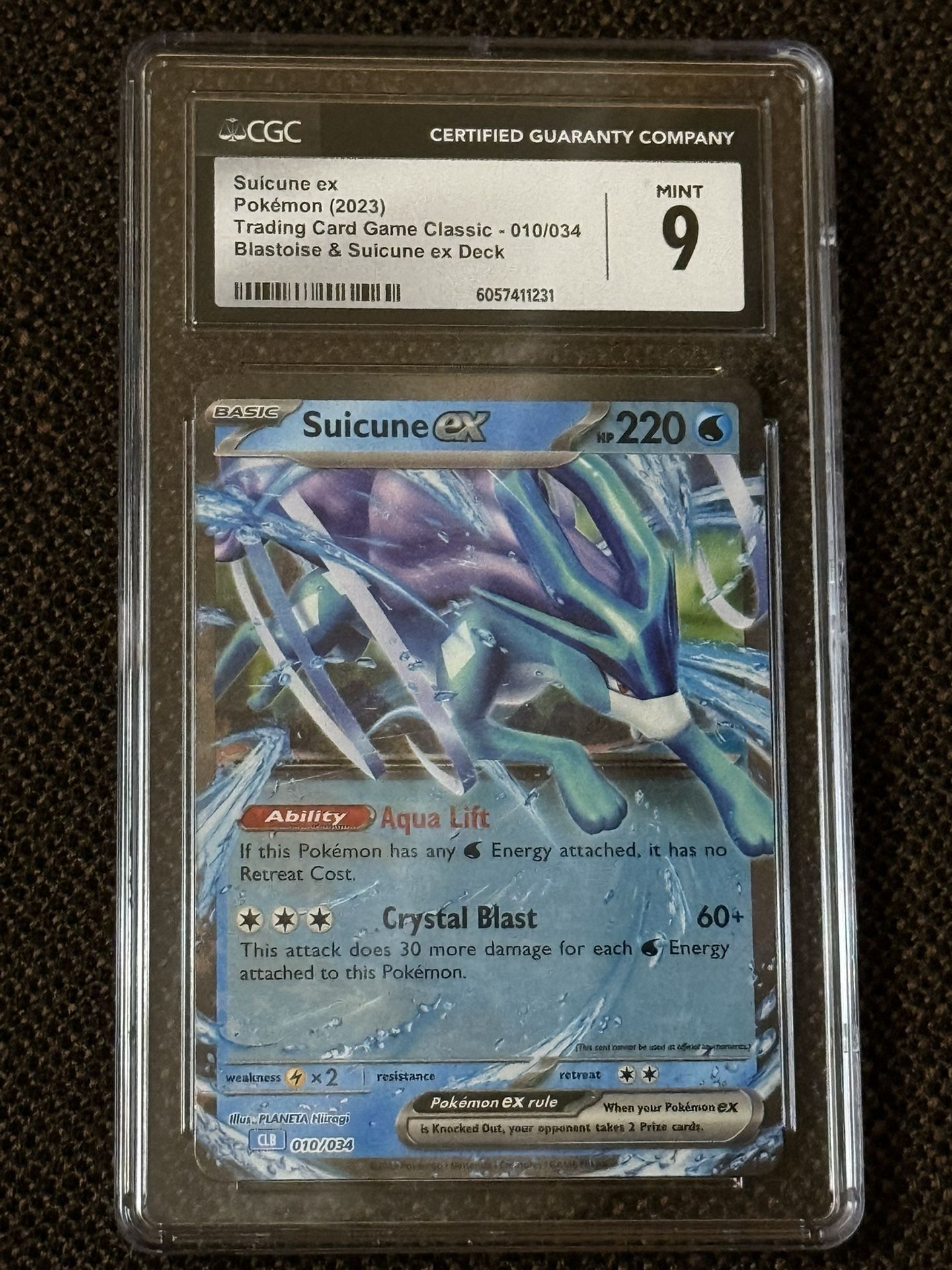 Pokemon Suicune ex Holo #10 Blastoise/Suicune ex Deck 2023 - CGC 9