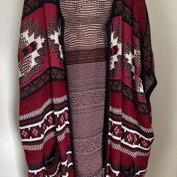 Beautifully Woven Poncho / Blanket Cardigan
