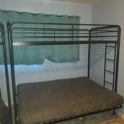 Metal Twin Over Full Futon