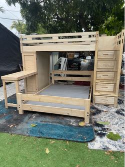 Litera twin sobre full de madera maciza