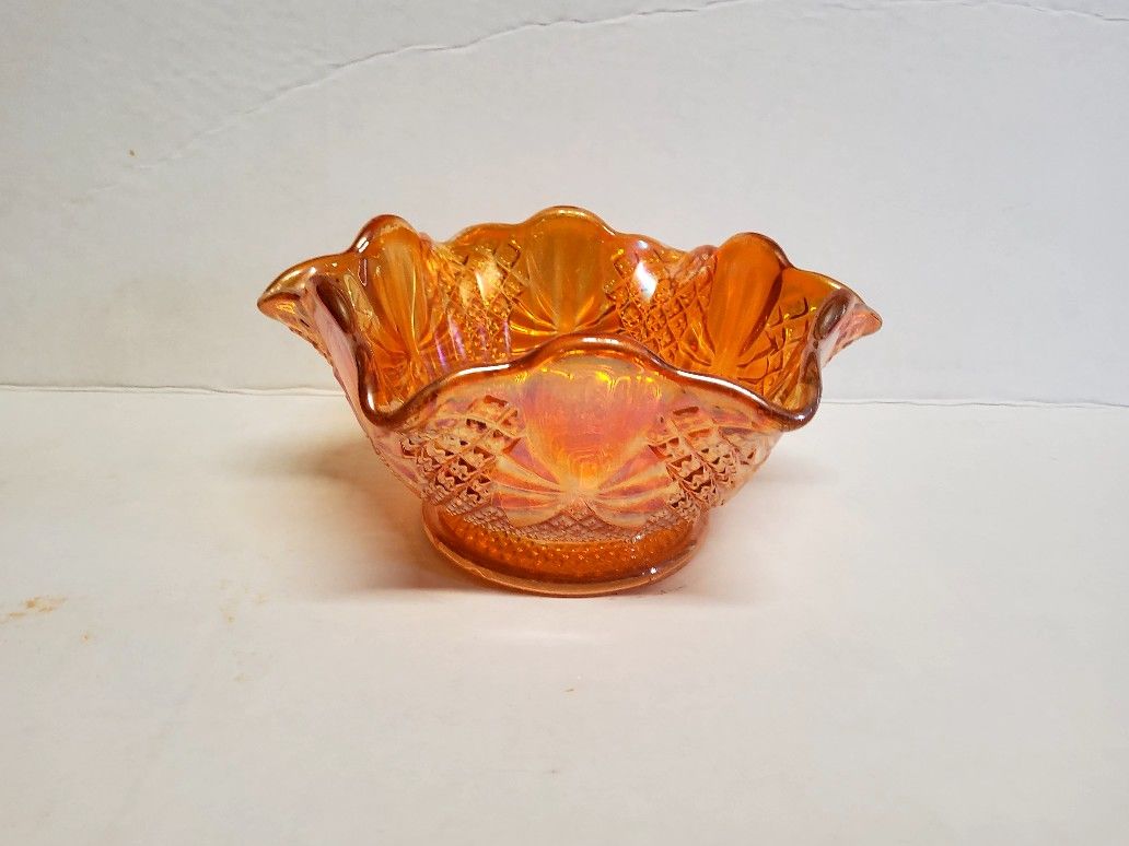 Soberly Marigold Carnival Glass Bowl