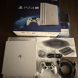 Glacier White Sony PlayStation 4 Pro - CUH-7215B w/ Vertical Stand