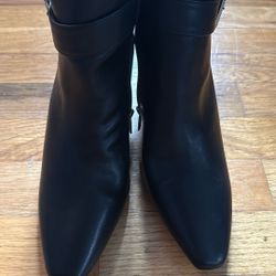 Jones NY Blk Rhinestone Wedge Heel Boots
