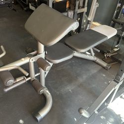 Adjustable Weight Bench With Preacher, Curl And Leg Extension Read Ad For Entire Details For Sale Or Trade